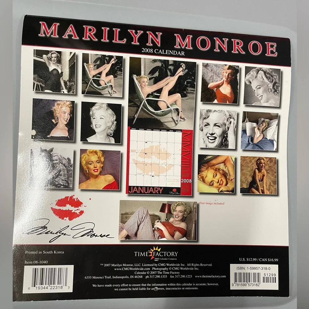 Marilyn Monroe Posters, 2008 Calendar, Collectible